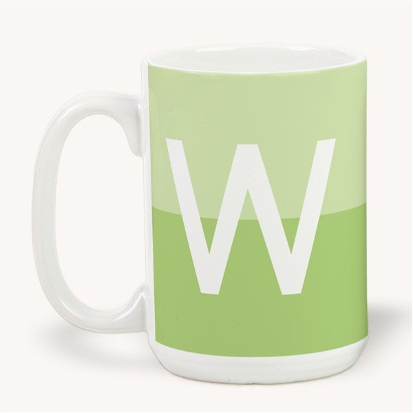 Color Block Initial Personalized Coffee Mug  - 54219