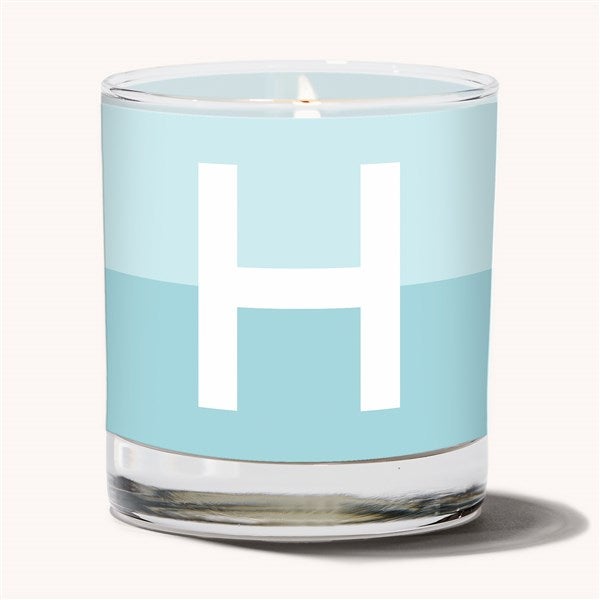 Color Block Initial Personalized 8oz Glass Candle  - 54220