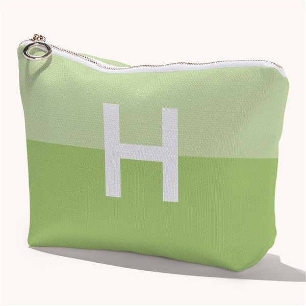 Color Block Initial Personalized Makeup Bag - 54221