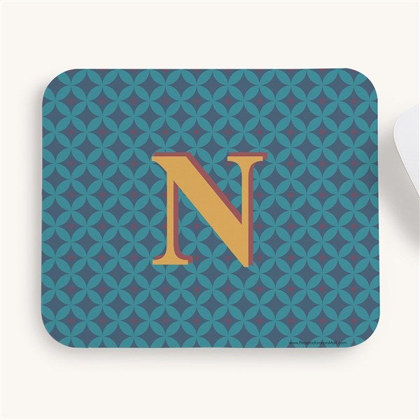 Geometric Monogram Personalized Mouse Pad  - 54252