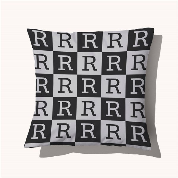 Initial Block Personalized Throw Pillow  - 54262