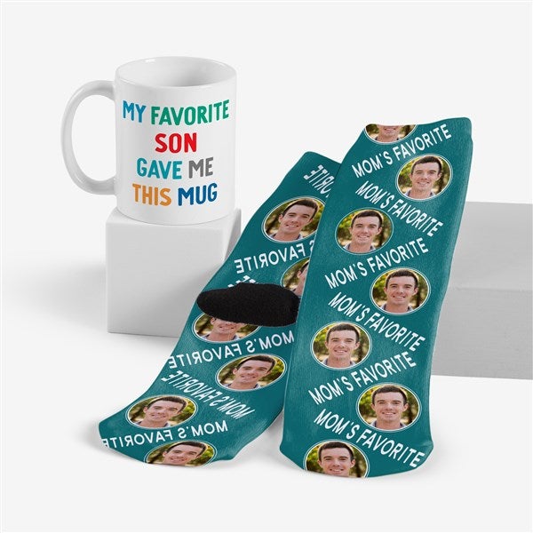 Favorite Child Mug and Photo Socks Mother's Day Gift Bundle  - 54269