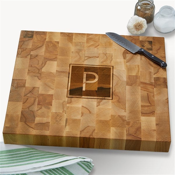 Initial Personalized Butcher Block Cutting Board  - 54319