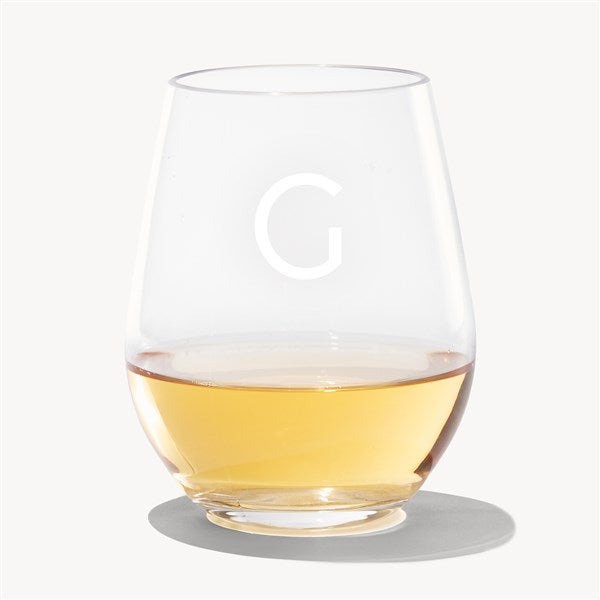 Initial Monogram Engraved Unbreakable Tritan Drinkware  - 54323