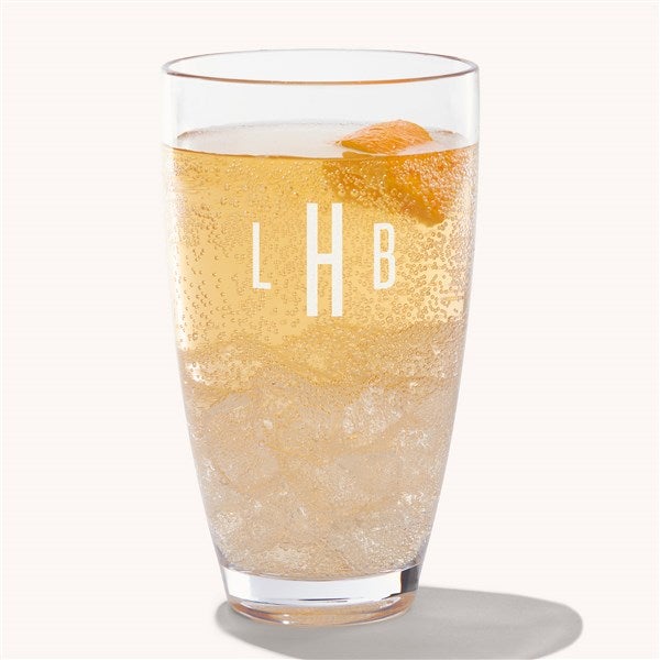 Initial Monogram Engraved Unbreakable Tritan Drinkware  - 54324