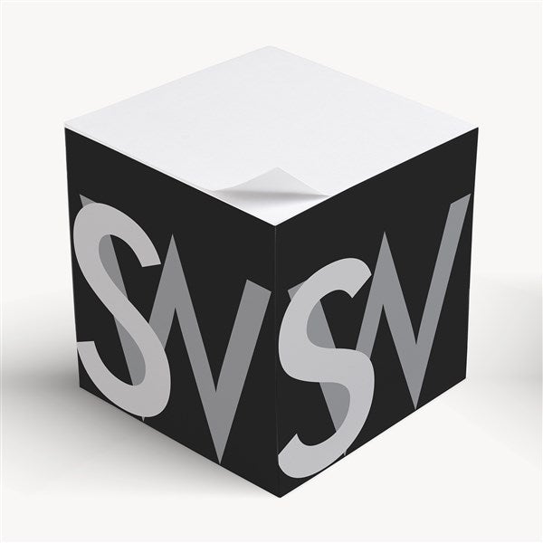 Monogram Personalized Paper Note Cube  - 54359