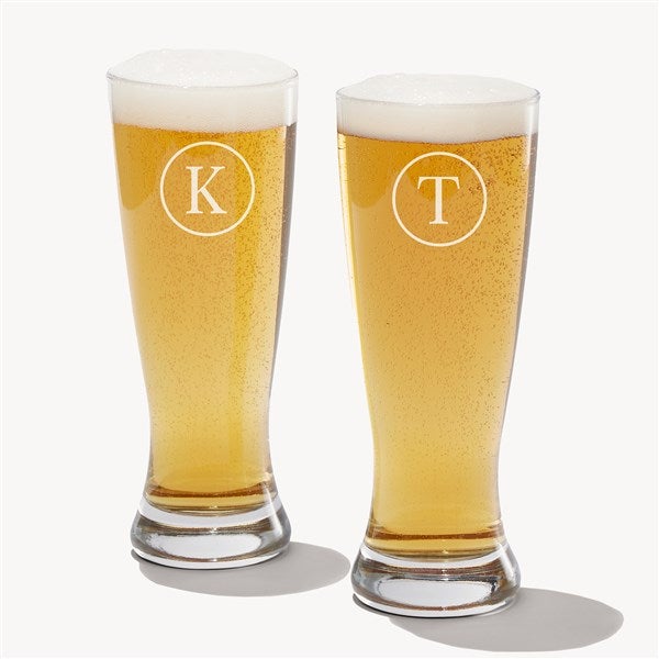 Initial Personalized Beer Pilsner Glass  - 54361