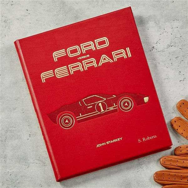 Ford VS Ferrari Personalized Leather Book - 54389D