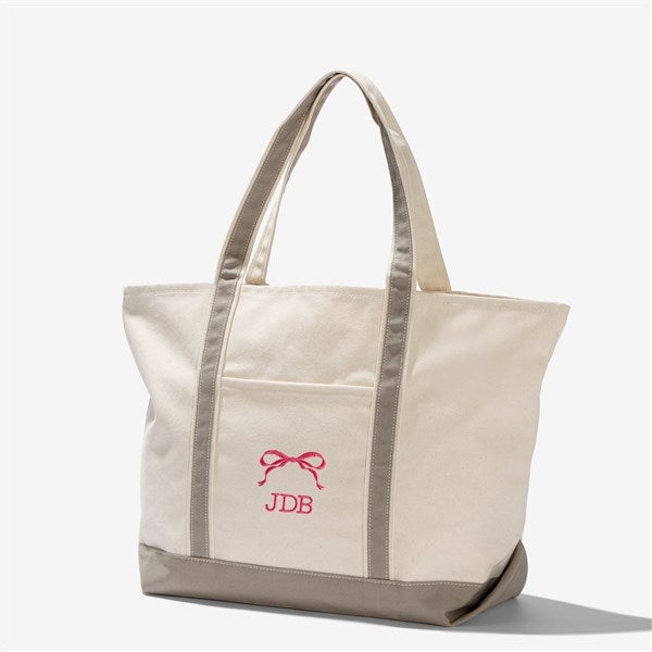 Darling Bow Embroidered Weekender Tote - 54433