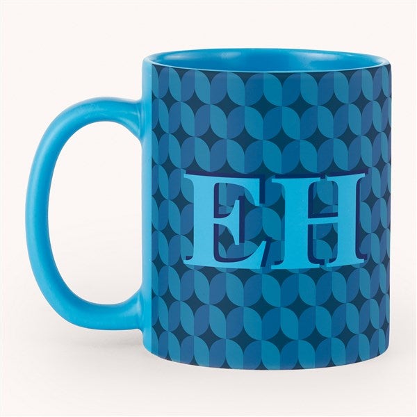 Geometric Monogram Personalized 11oz Matte Mug - 54464