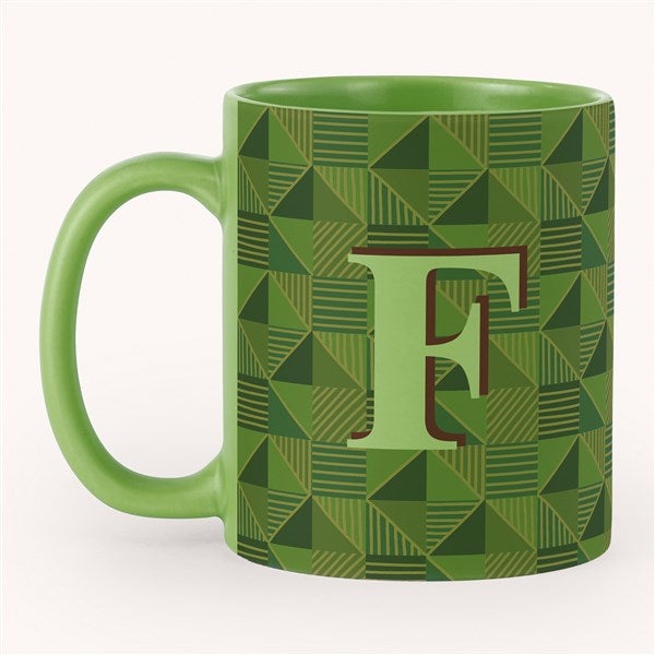 Geometric Monogram Personalized 11oz Matte Mug - 54464