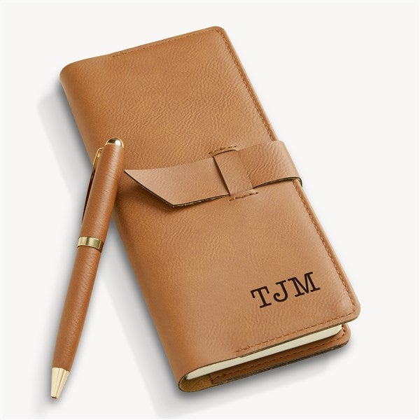 Monogram Personalized Men's Leatherette Writing Journal  - 54465