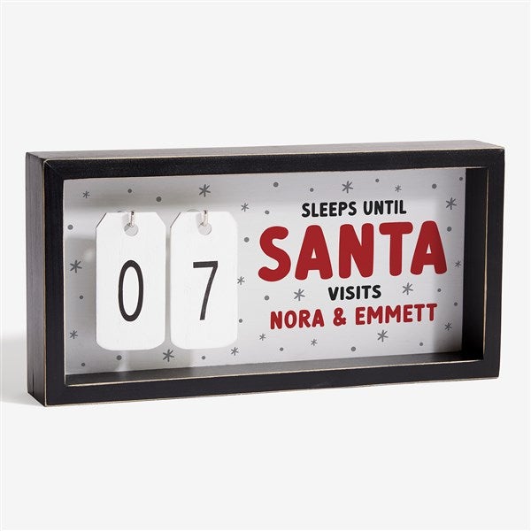 Sleeps Until Santa Personalized Christmas Countdown Calendar - 54497