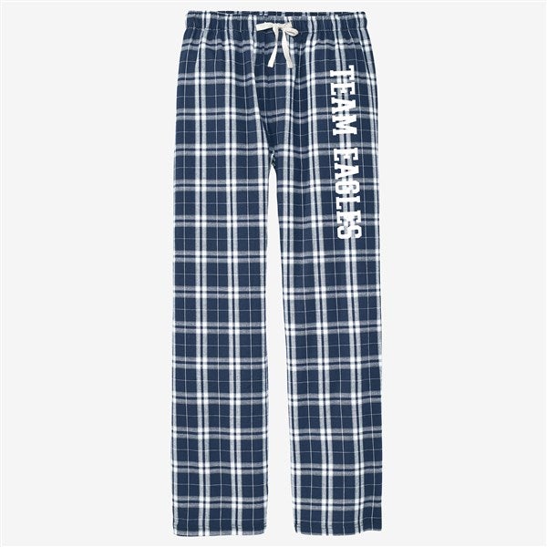 Senior Year Personalized Navy & White Flannel Pants - 54510
