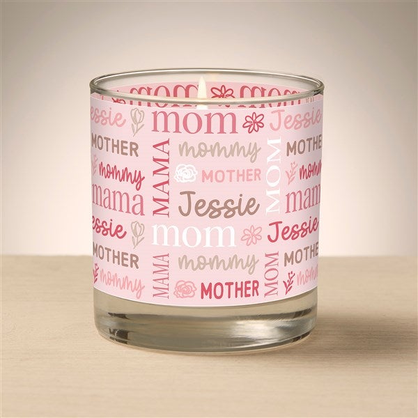 Personalized Repeating Name Mother's Day Glass Candle by Jessie James Decker - 54578