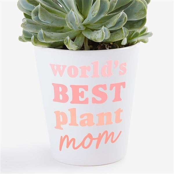 Personalized Best Plant Mom Mini Flower Pot by Jessie James Decker - 54580