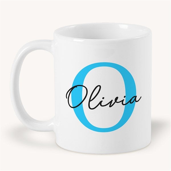 Simple Signature & Initial Personalized Coffee Mug  - 54591