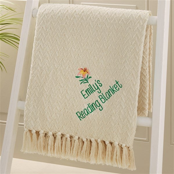 Embroidered Floral Throw Blanket by Jessie James Decker - 54612