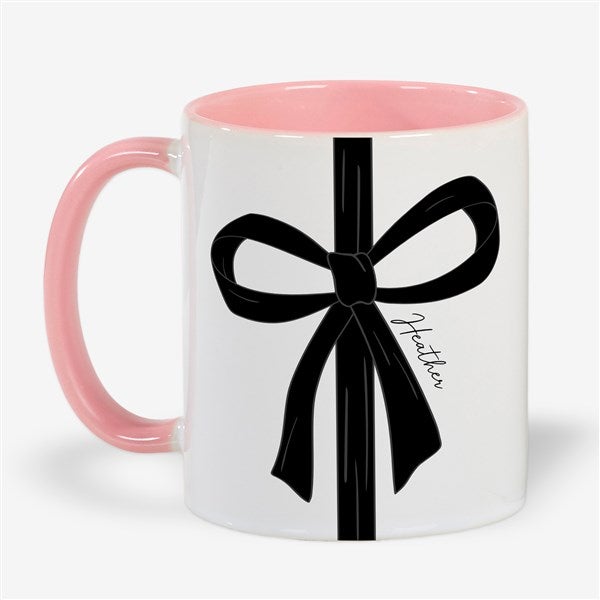 Black Bow Personalized Coffee Mugs - 54637