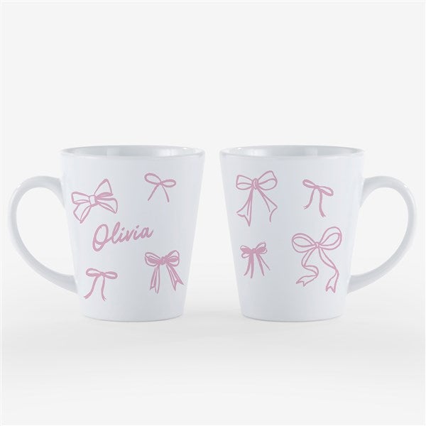 Darling Bow Personalized Ceramic Latte Mug - 54639