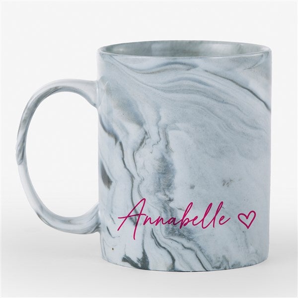  Scripty Heart Name Personalized Marble Ceramic Mug - 54645
