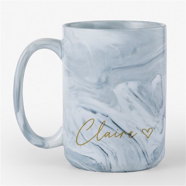 Scripty Heart Name Personalized Marble Ceramic Mug - 54645