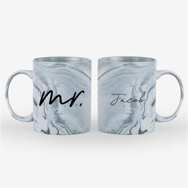 Mr. & Mrs. Personalized Marble Ceramic Mug - 54647