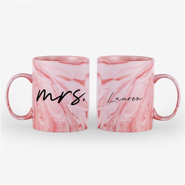 Mr. & Mrs. Personalized Marble Ceramic Mug - 54647
