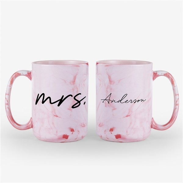 Mr. & Mrs. Personalized Marble Ceramic Mug - 54647