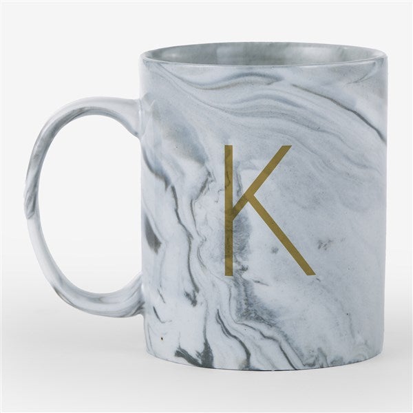 Large Initial Personalized Marble Ceramic Mug - 54648