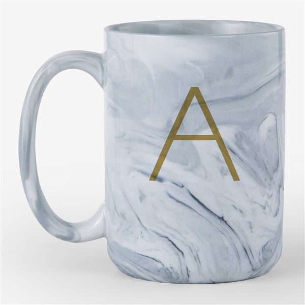 Large Initial Personalized Marble Ceramic Mug - 54648