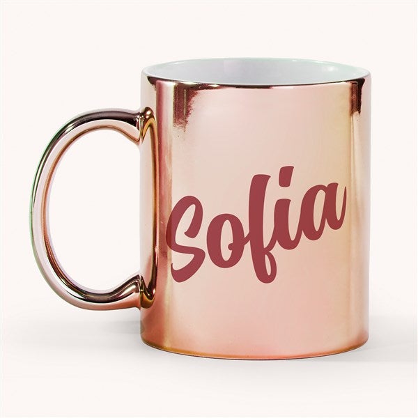 Glam Name Personalized Metallic Coffee Mugs - 54673