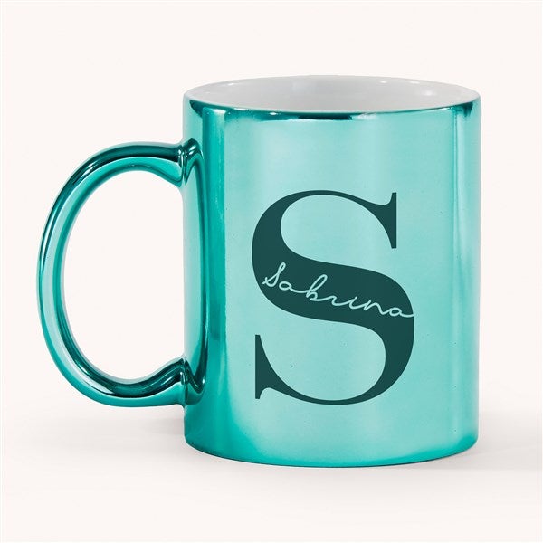 Initial & Name Personalized 11oz Metallic Mug - 54674