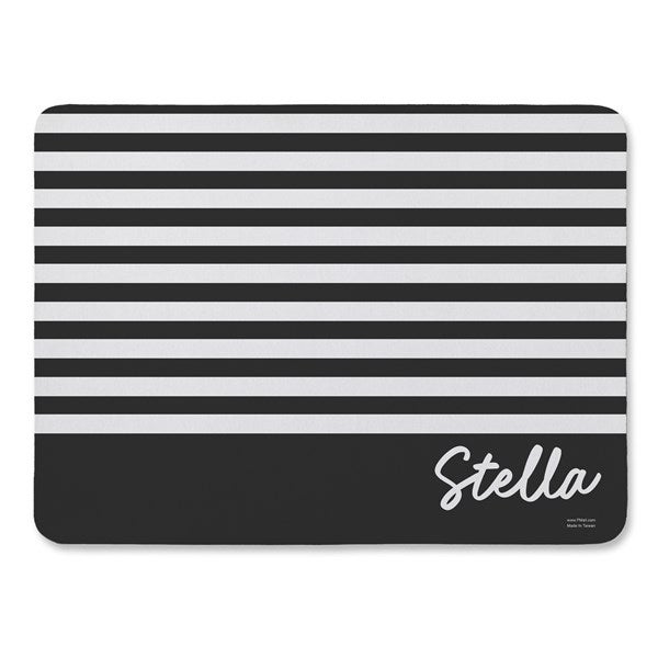 Black & White Personalized Pet Food Mat - 54696