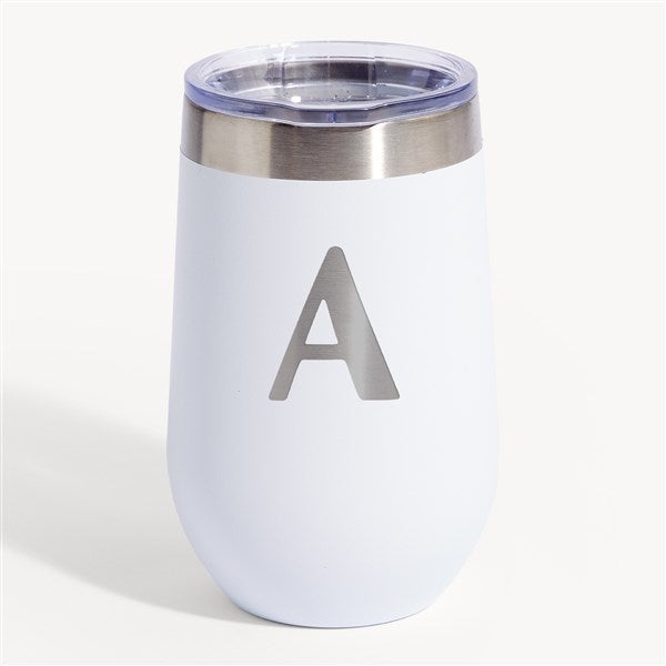 Cool Vibes Personalized Initial Stemless Wine Tumbler with Lid - 54702