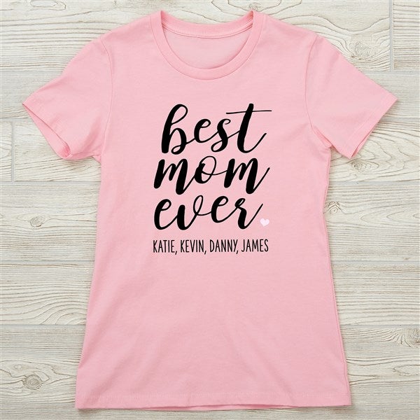 Kittenish Best Mom Ever Personalized Fitted Tee  - 54761