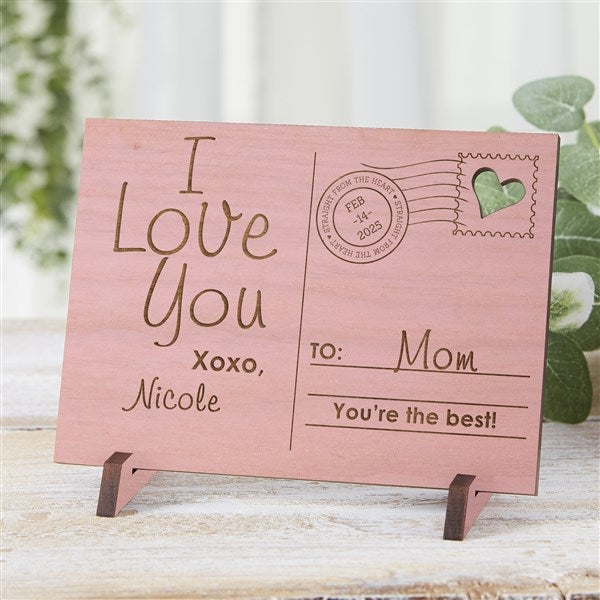 Engraved Wooden Postcard for Mom by Jessie James Decker - 54764