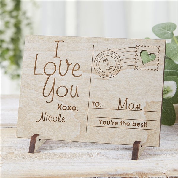 Engraved Wooden Postcard for Mom by Jessie James Decker - 54764