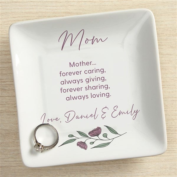 Personalized Floral Message Ring Dish by Jessie James Decker - 54771
