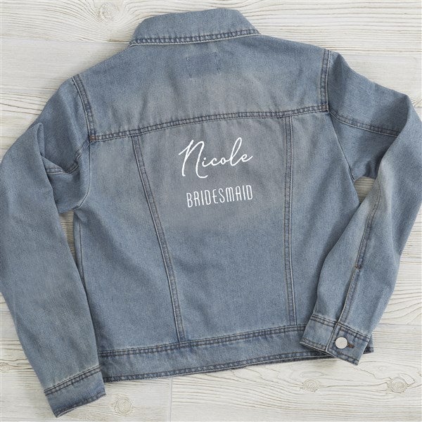 Kittenish Bridal Party Embroidered Jean Jacket     - 54787