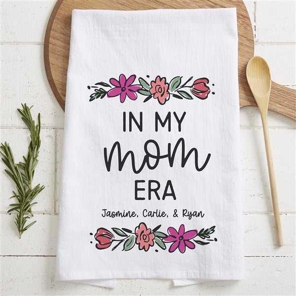 Personalized Floral Border Flour Sack Towel for Mom by Jessie James Decker - 54795