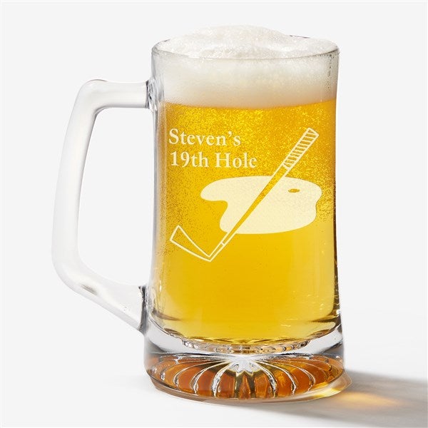 Golf Club Personalized Glass Beer Mug - 5488