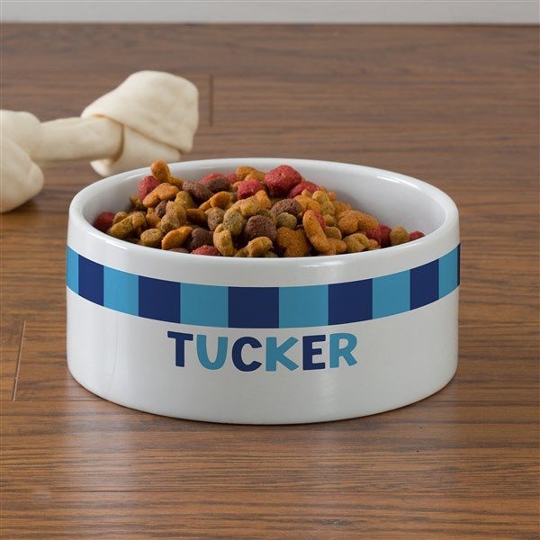 Bold Stripe Personalized Pet Bowls  - 54885