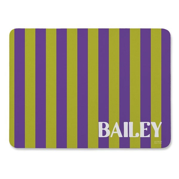 Bold Stripe Personalized Pet Food Mat  - 54889
