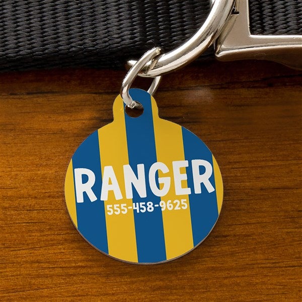Bold Stripe Personalized Dog ID Tags  - 54892