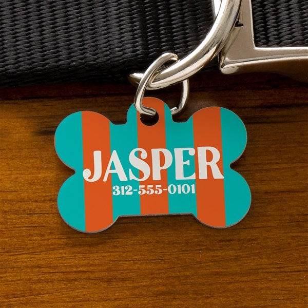 Bold Stripe Personalized Dog ID Tags  - 54892