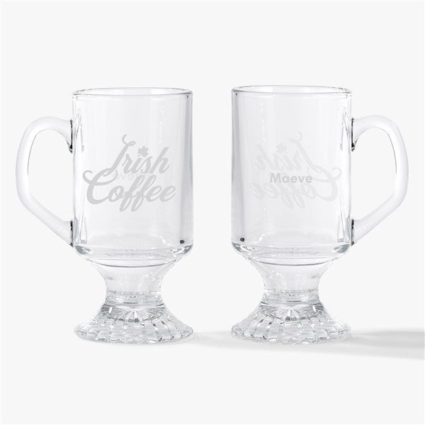 Shamrock Sips Engraved 10oz Irish Footed Mug  - 54933