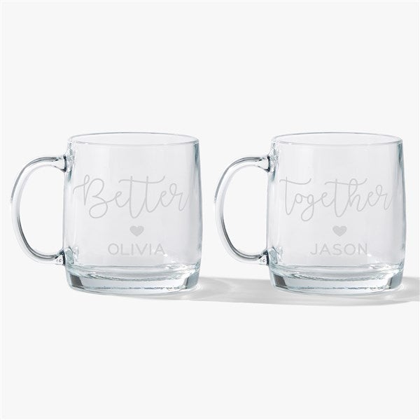 Better Together Engraved 12.5oz Glass Wide Mug-Set of 2  - 54941