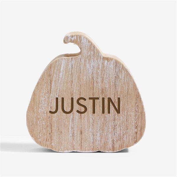 Grateful Harvest Personalized Wooden Pumpkin - 54948