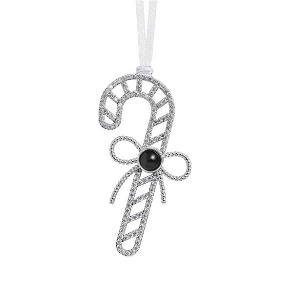 Custom Photo Projection Candy Cane Ornament - 54986D